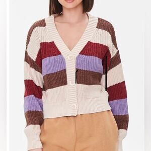 Forever 21 Striped Cardigan Sweater